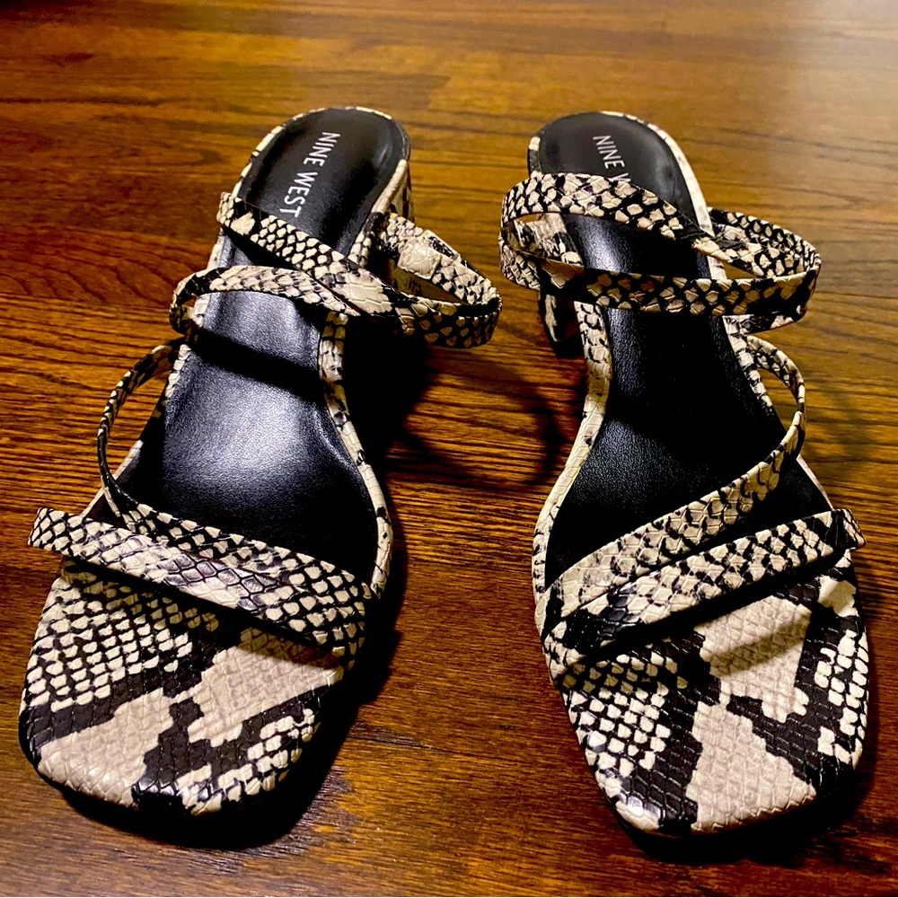 Faux Gator Skin Sandals